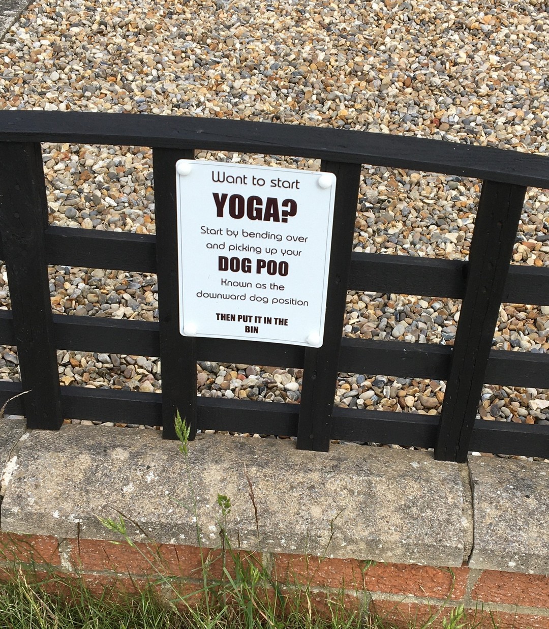 Spotted whilst out jogging - it made me laugh, any excuse to bring yoga into everyday life😃